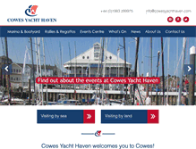 Tablet Screenshot of cowesyachthaven.com